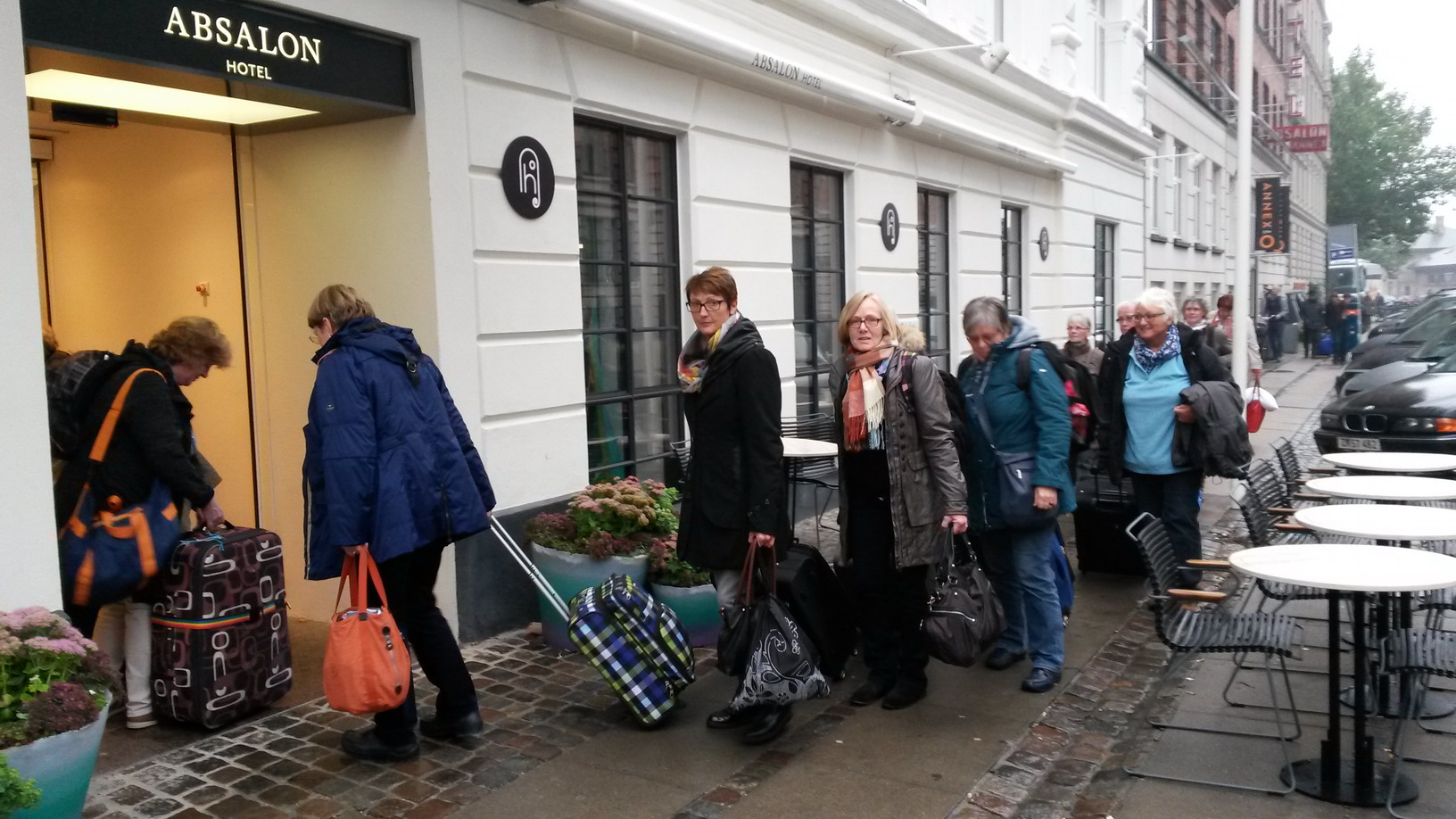 Ankunft im Hotel Absalon-benannt nach Bischof Absalon!