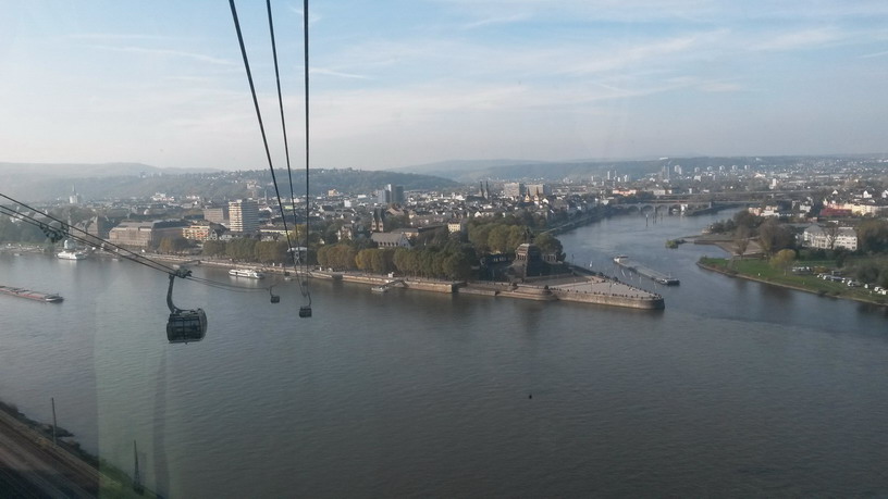 Die Seilbahn wurde anlässlich der BUGA 2011 gebaut und gewährt uns einen fantastischen Blick!