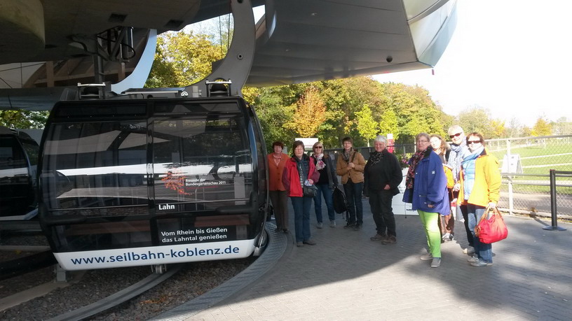 Vom Rhein bis Gießen das Lahntal  genießen-so steht es auf der Gondel!