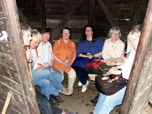 Pause in der Schutzhütte!